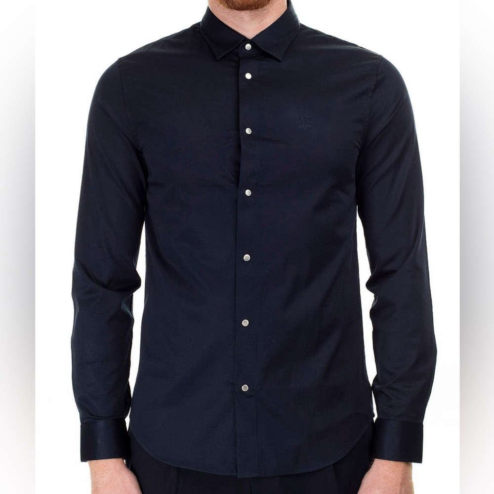 A/X Armani Exchange Solid Color Long Sleeves Formal Shirt